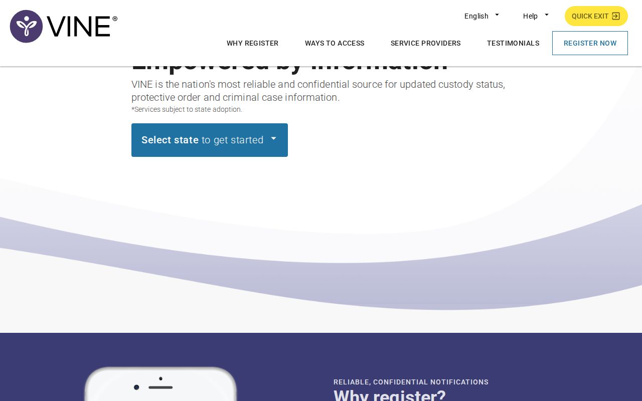 Franklin County custody status notification through VINELink